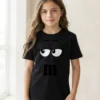 Camiseta Preta Ss Infantil M&m Mod 3 mlr