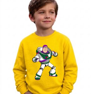 1 Moletom Buzz Lightyear Toy Story Infantil ( Amarelo )