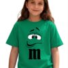 Camiseta Verde Ss Infantil M&m Mod 2 mlc