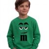Moletom Verde Infantil Verde Mms 5 Silk Screen Manual Algodão Fla mlr