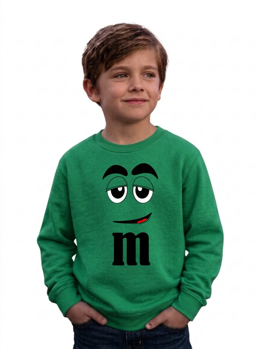 Moletom Verde Infantil Verde Mms 5 Silk Screen Manual Algodão Fla mlr