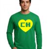 Camiseta Manga Longa Adulto Unissex Chapolin ( Verde )