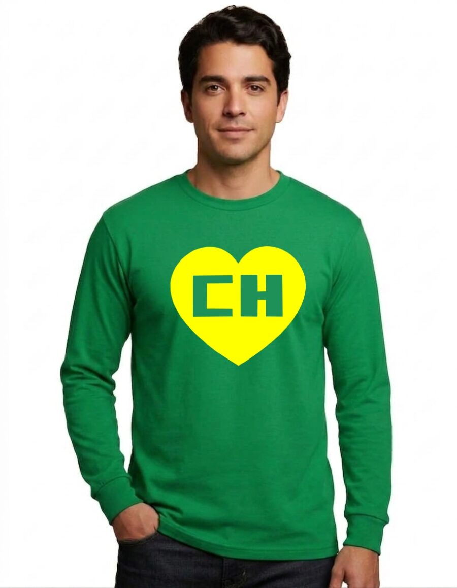 Camiseta Manga Longa Adulto Unissex Chapolin ( Verde )
