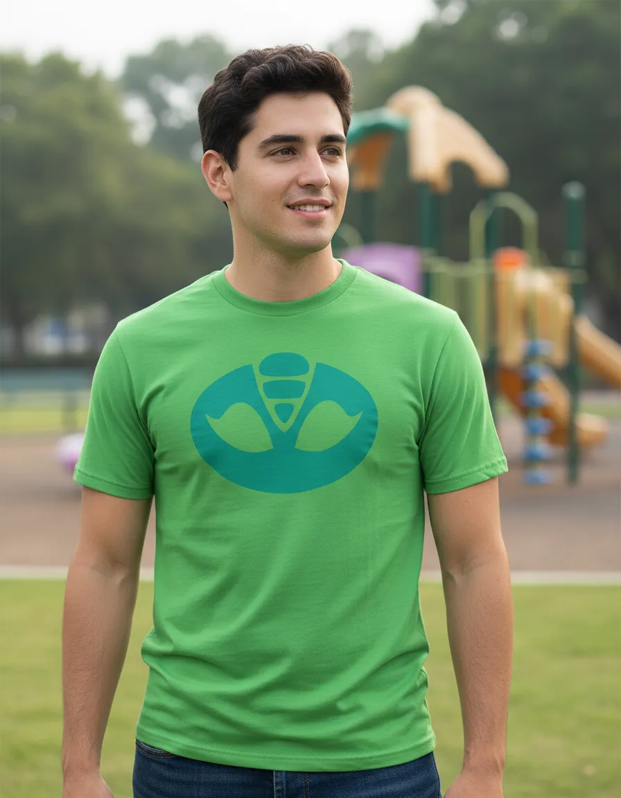 Camiseta Adulto Masculino Lagartixo Pj Masks mlr