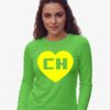 Camiseta Chapolin Colorado Baby Look Manga Longa ( Verde )