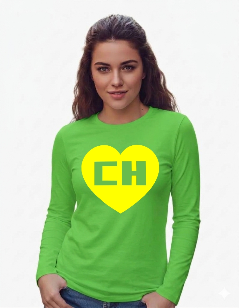 Camiseta Chapolin Colorado Baby Look Manga Longa ( Verde )