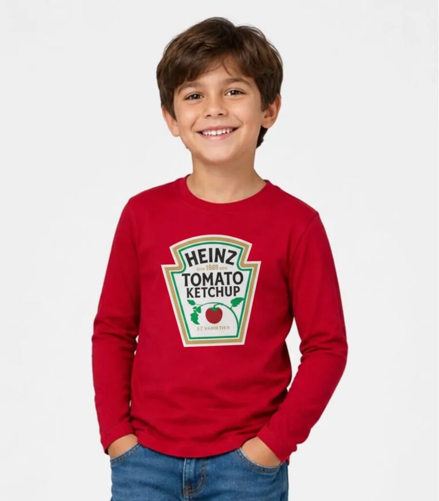 11-1 Camiseta Manga Longa Infantil Ketchup Heinz mlc