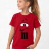 Camiseta Vermelha Ss Infantil M&m Mod 2 mlr