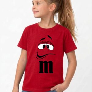11 Camiseta Vermelha Ss Infantil M&m Mod 2 mlc