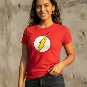 11-2 Camiseta Vermelha Baby Look The Flash mlc