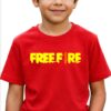 Camiseta Vermelha Garena Free Fire ( Infantil ) mlca