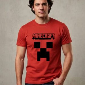 11 Camiseta Vermelha Ss Adulto Minecraft mlc
