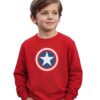 Moletom Vermelho Algodão Flanelado Azul Capitão America Silk Premium mlr
