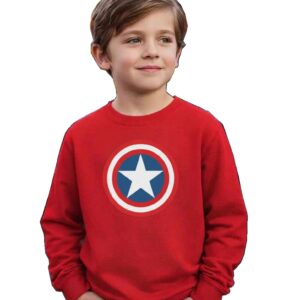 11 Moletom Vermelho Algodão Flanelado Azul Capitão America Silk Premium mlr