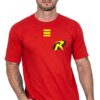 Camiseta Vermelha Adulto Manga Curta Robin Tradicional mlca