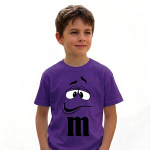 12 Camiseta Roxa Ss Infantil M&m Mod 2 mlc