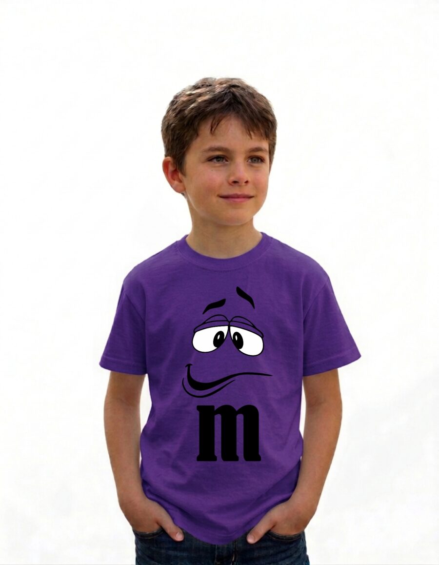 Camiseta Roxa Ss Infantil M&m Mod 2 mlca