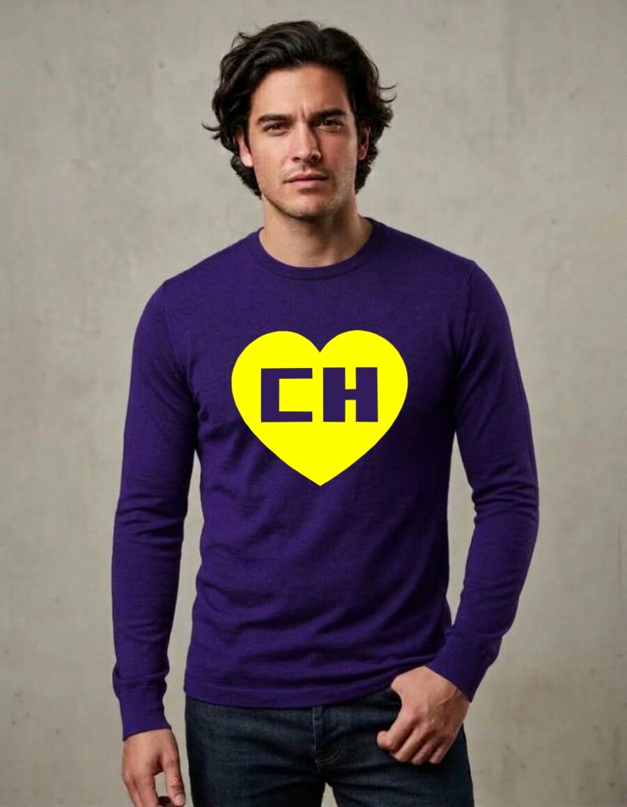 Camiseta Manga Longa Adulto Unissex Chapolin Colorado ( Roxa )
