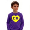 12_chapolin Camiseta Chapolin Colorado Infantil Manga Longa ( Roxa )