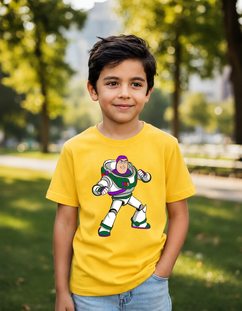 Camiseta Buzz Lightyear Toy Story Infantil ( Amarela )
