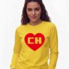 Camiseta Chapolin Colorado Baby Look Manga Longa ( Amarela )