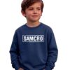 2-1 Moletom Azul Flanelado Preto Infantil Sons Of Anarchy Samcro mlr