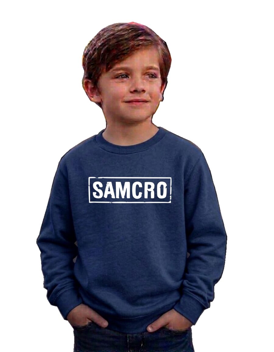 2-1 Moletom Azul Flanelado Preto Infantil Sons Of Anarchy Samcro mlr