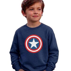 2 Moletom Azul Algodão Flanelado Azul Capitão America Silk Premium mlr