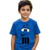 Camiseta Azul Ss Infantil M&m Mod 2 mlr