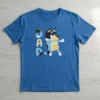 Camiseta Azul Adulto Bluey Pai Bandit