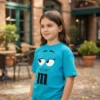 Camiseta Azul Turquesa M&m Infantil Mod. 3