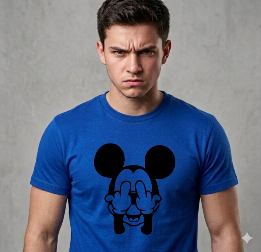 Camiseta Azul Mickey ( Adulto Tradicional ) mlca