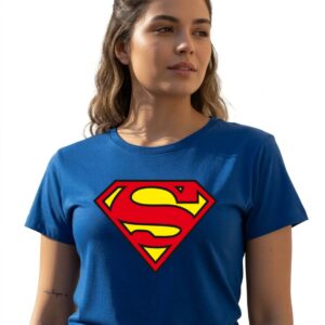 2 Camiseta Baby Look Feminina Super Homem mlc