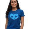 Camiseta Azul Pj Masks Adulto ( Baby Look ) mlc
