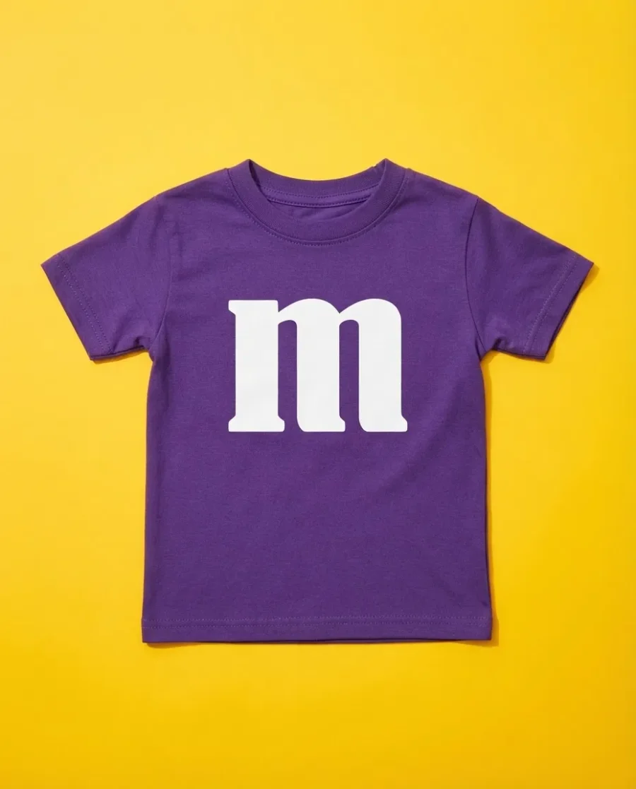 Camiseta Roxa Unissex Infantil M&m M