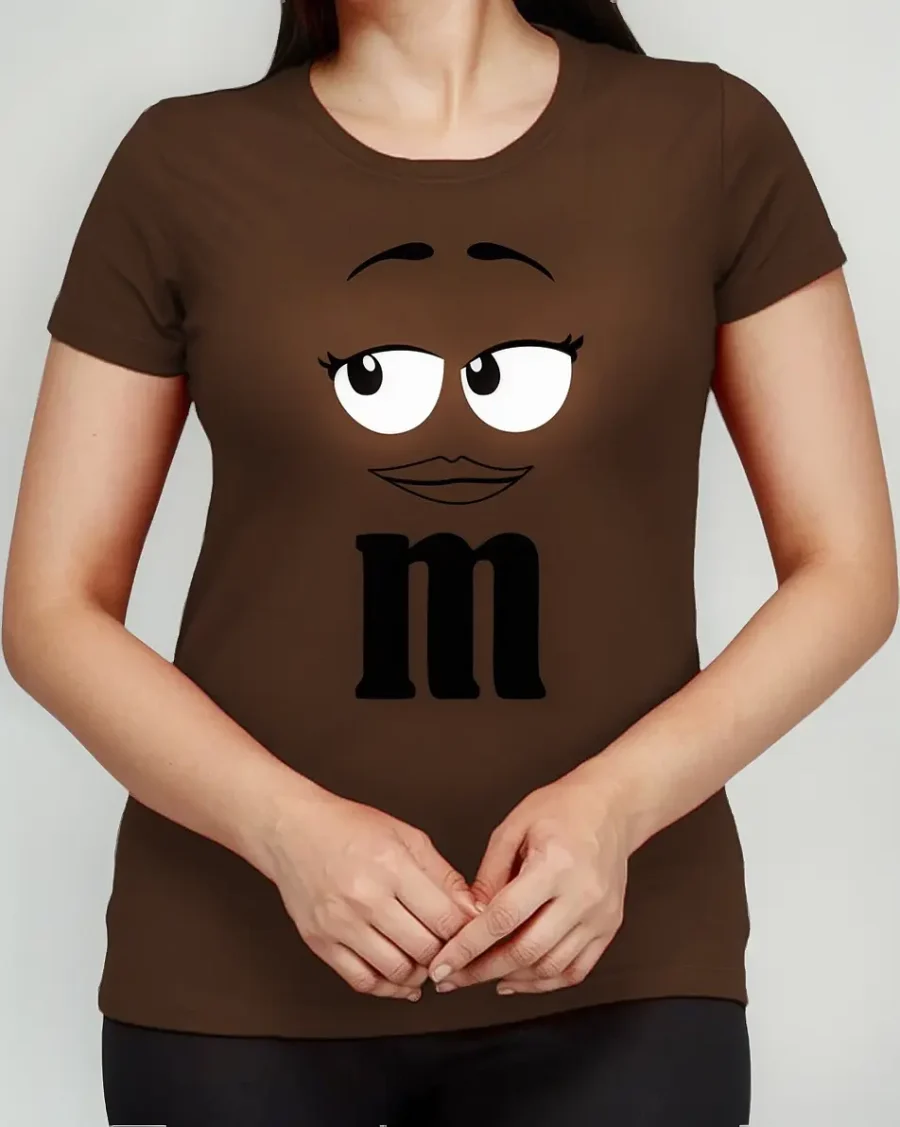 Camiseta Marrom M&m ( Ad. Baby Look ) Mod. 3