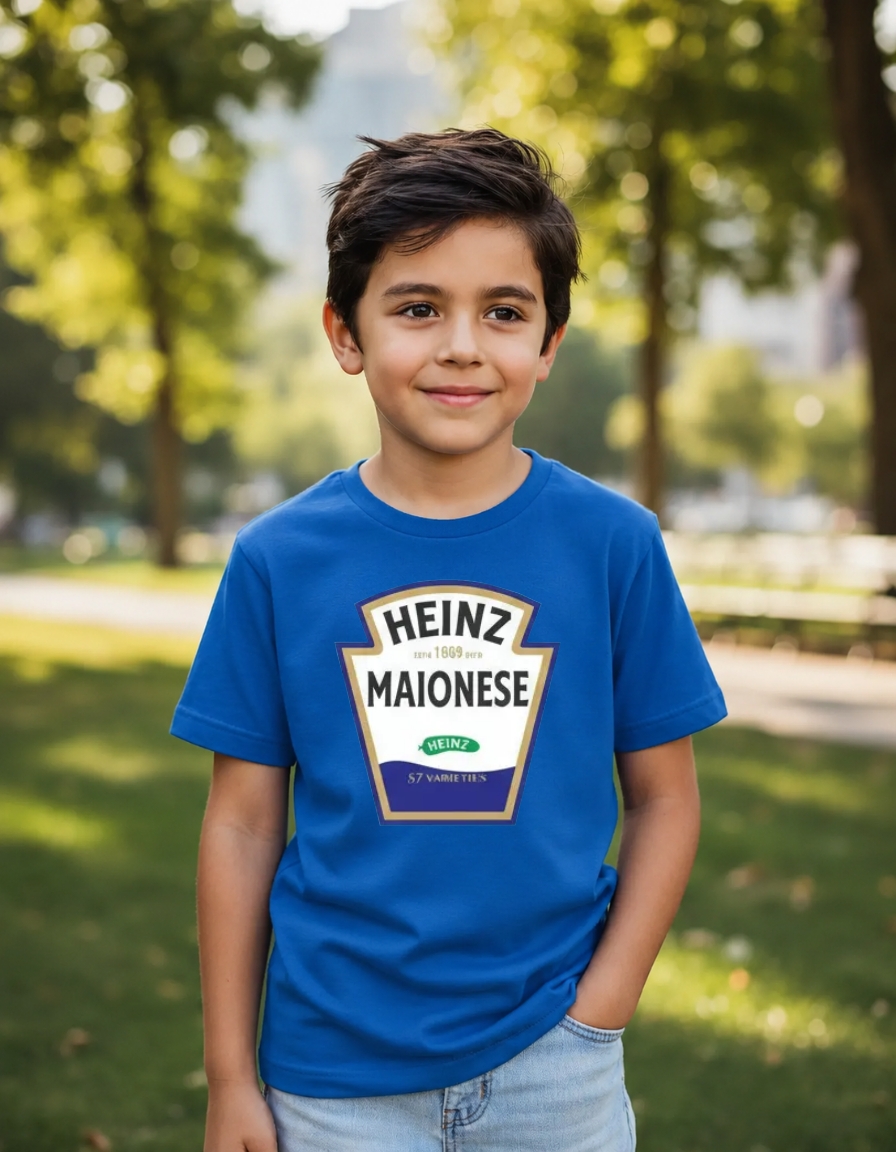 Camiseta Amarrela Maionese Heinz Infantil