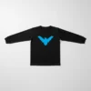 2 Camiseta Asa Noturna Infantil Manga Longa Silk Screen Premium