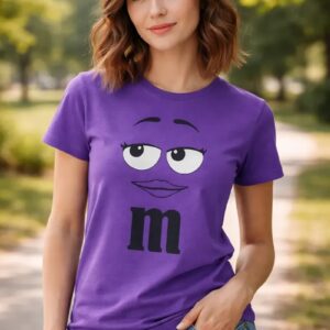 2 Camiseta Roxa M&m Infantil Mod. 3
