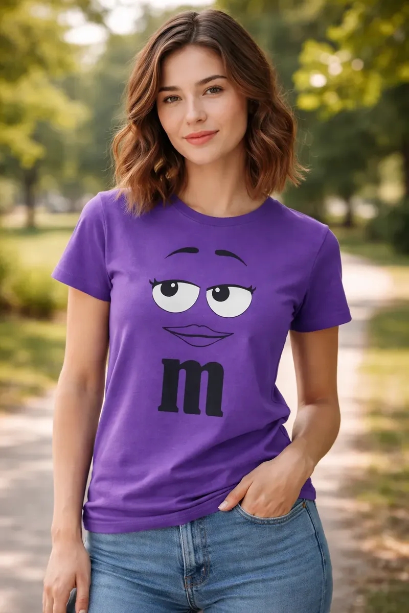 Camiseta Roxa M&m Infantil Mod. 3