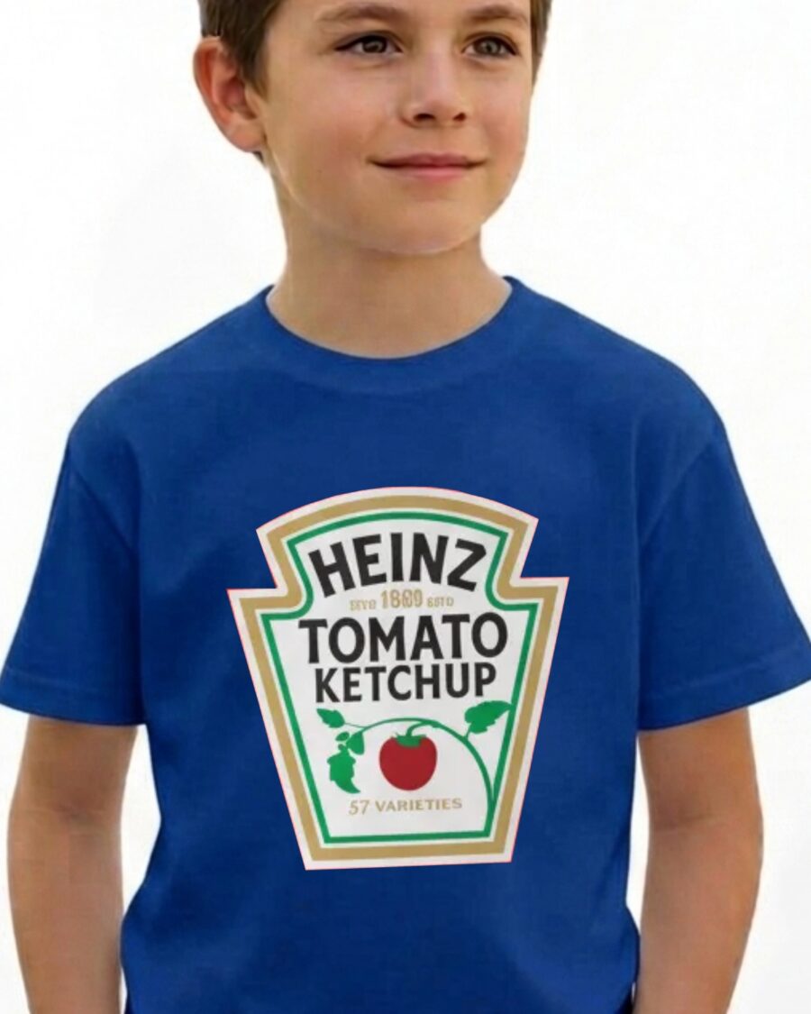 Camiseta Azul Manga Curta Infantil Ketchup mlr