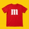 Camiseta Vermelha Unissex Infantil M&m M