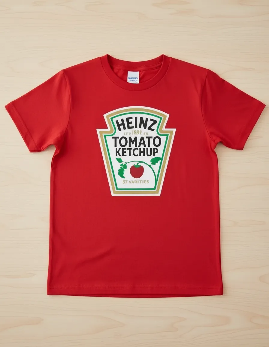 Camiseta Vermelha Infantil Ketchup Heinz