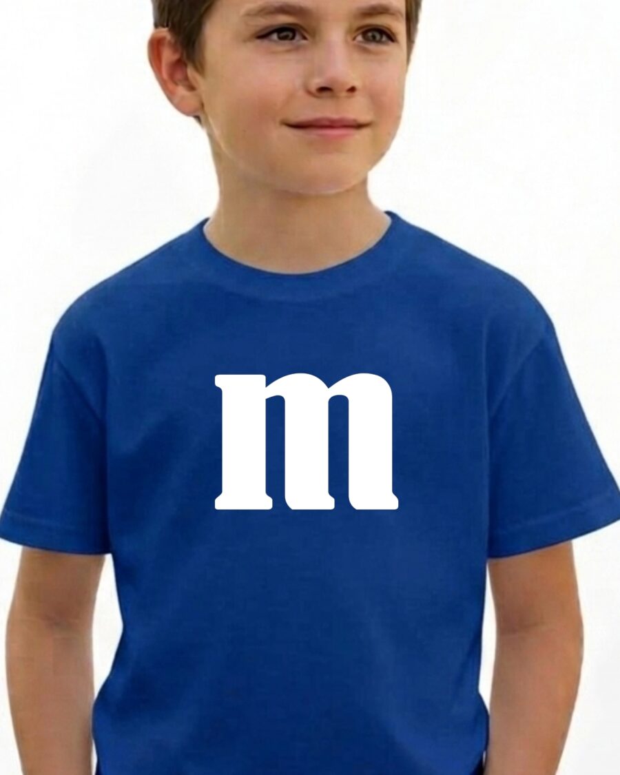 Camiseta Azul Infantil M&m MM mlc