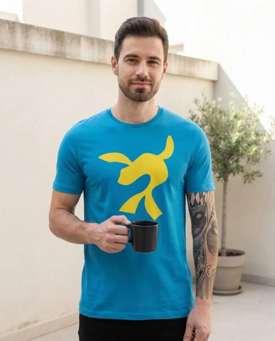 Camiseta Azul Foca Luccas Neto (adulto) mlca