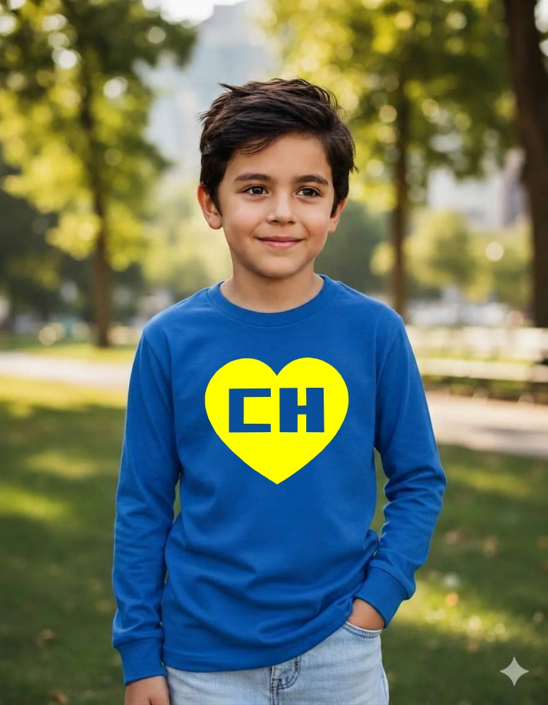 2_chapolin Camiseta Chapolin Colorado Infantil Manga Longa ( Azul )