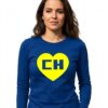 Camiseta Chapolin Colorado Baby Look Manga Longa ( Azul )