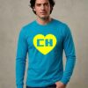 3 Camiseta Manga Longa Adulto Unissex Chapolin Colorado ( Azul Turquesa )