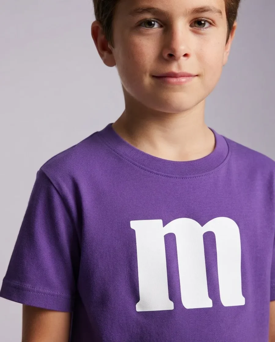 Camiseta Roxa Unissex Infantil M&m M