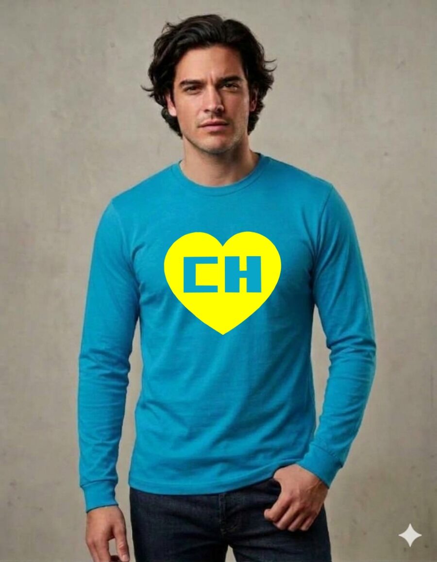 3 Camiseta Manga Longa Adulto Unissex Chapolin Colorado ( Azul Turquesa )